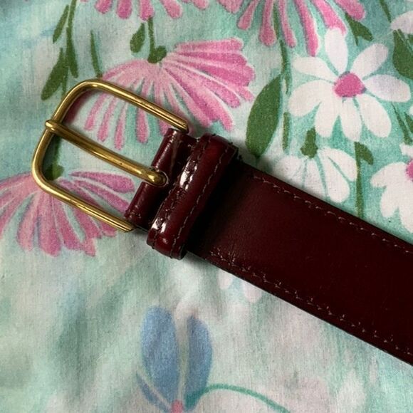 Dooney & Bourke Oxblood Leather Belt (Vintage?) unisex 32 - Picture 4 of 8